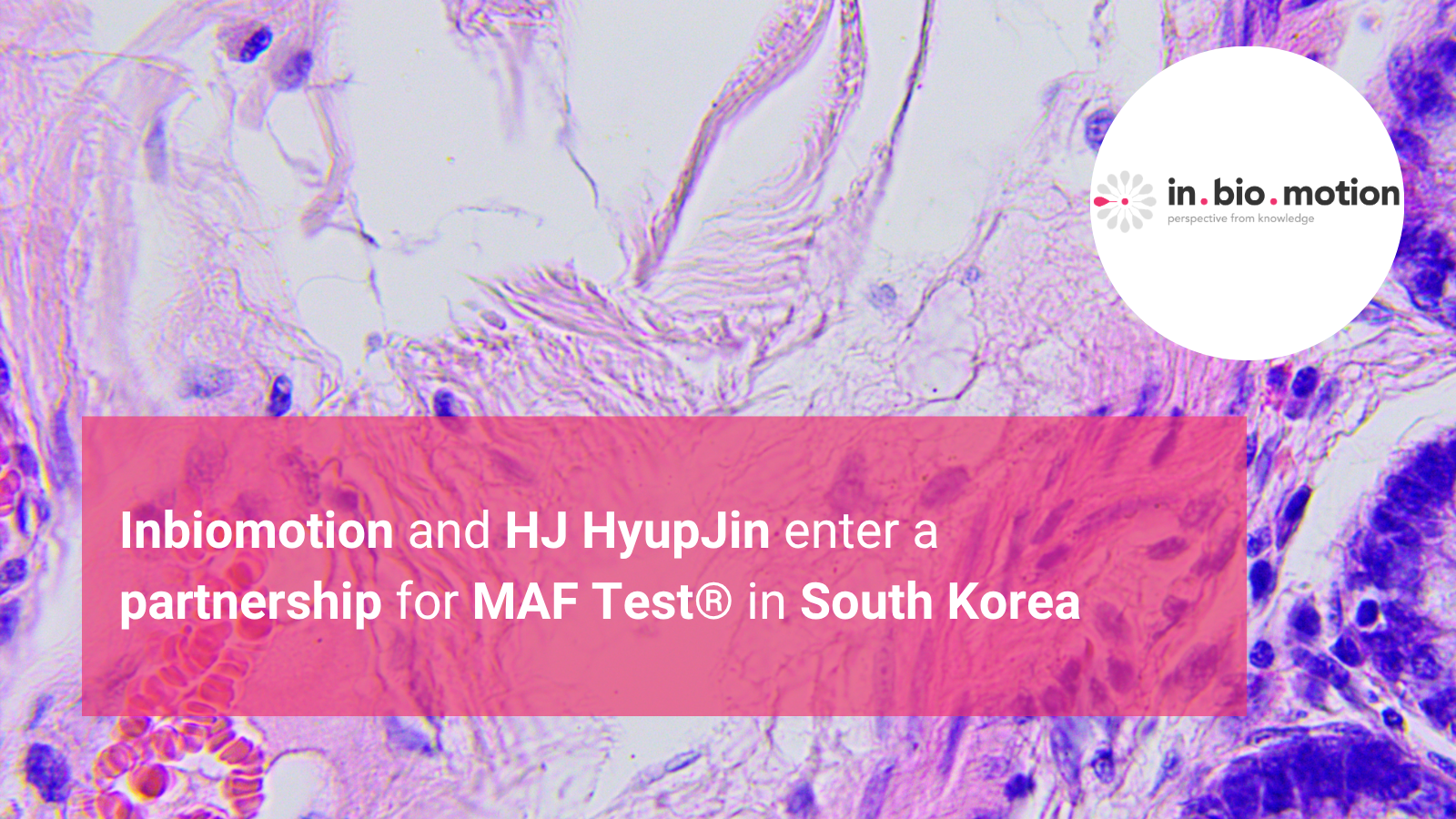 Inbiomotion and HJ HyupJin enter a partnership for MAF Test® in South Korea<