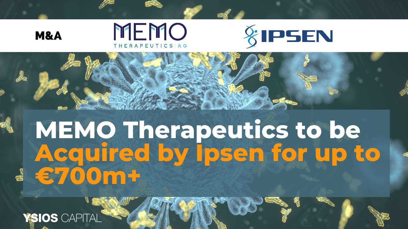 Ipsen to acquire Memo Therapeutics – Ysios Capital